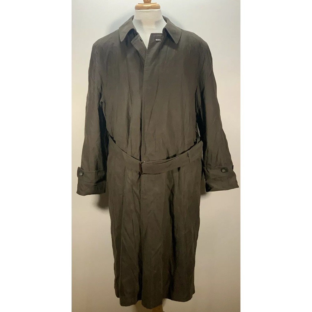 Chaps Ralph Lauren Mens Size 40R Heavyweight Trench Coat Tan Removable Liner